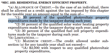 solar tax credit 2005