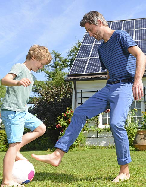 boy with father