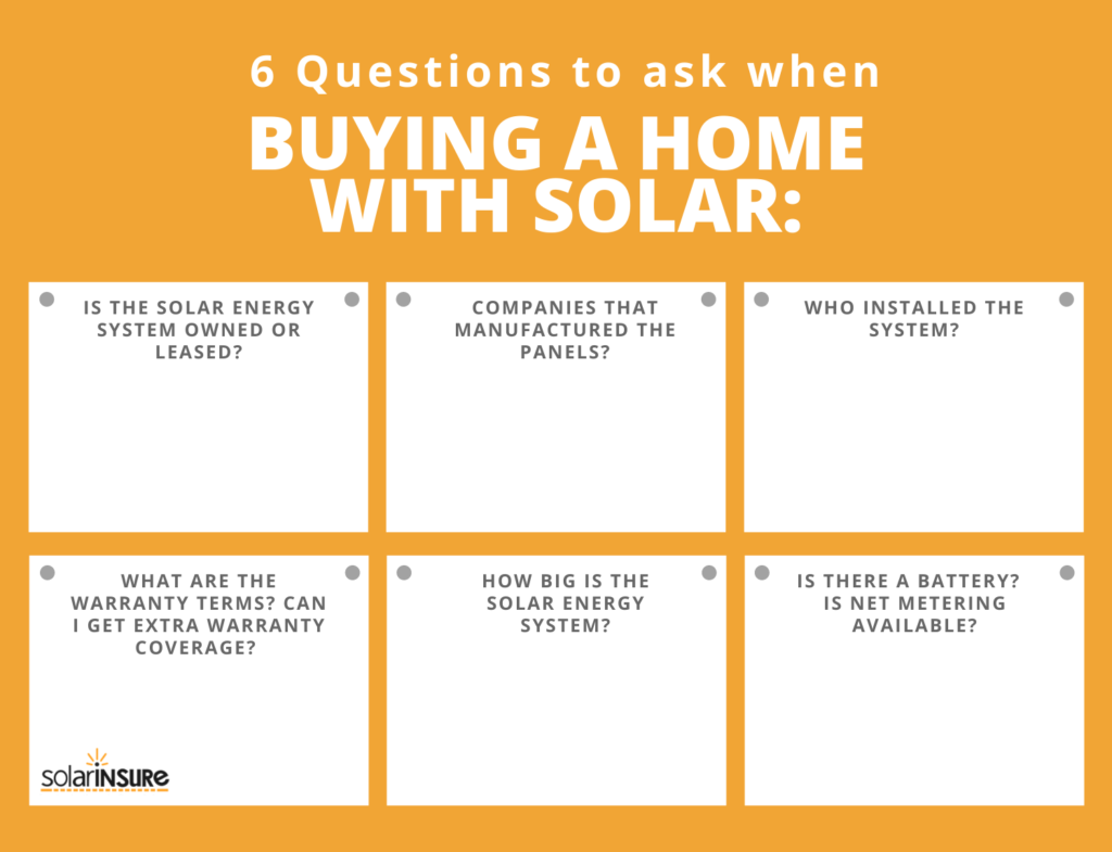 6 Questions to ask when buying a home with solar. 