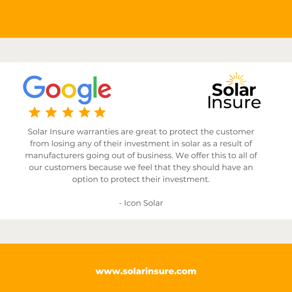 Solar Insure warranties Icon Solar Review