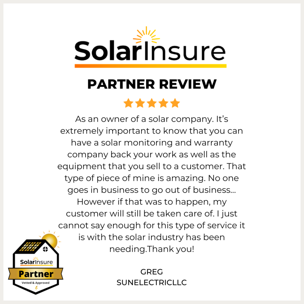 Solar Insure Partner review Greg at Sun Electric