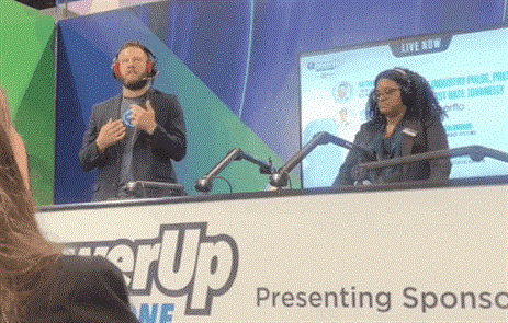 PowerUp Media Center broadcasts at RE Show Solar Insure