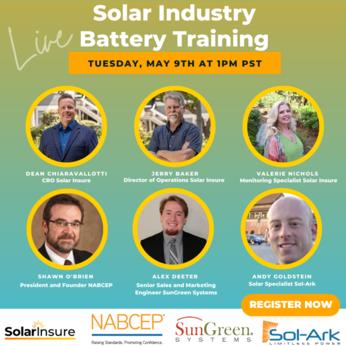 Battery Training Webinar Solar Insure 2023 NABCEP