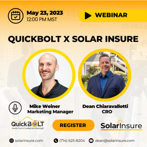 Solar Insure x QuickBOLT